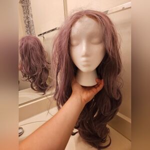 Valentine's Day/Party Lavender Long Wavy Hair Wig